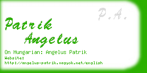 patrik angelus business card